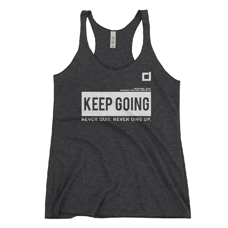 Keep Going  Racerback TankBlack