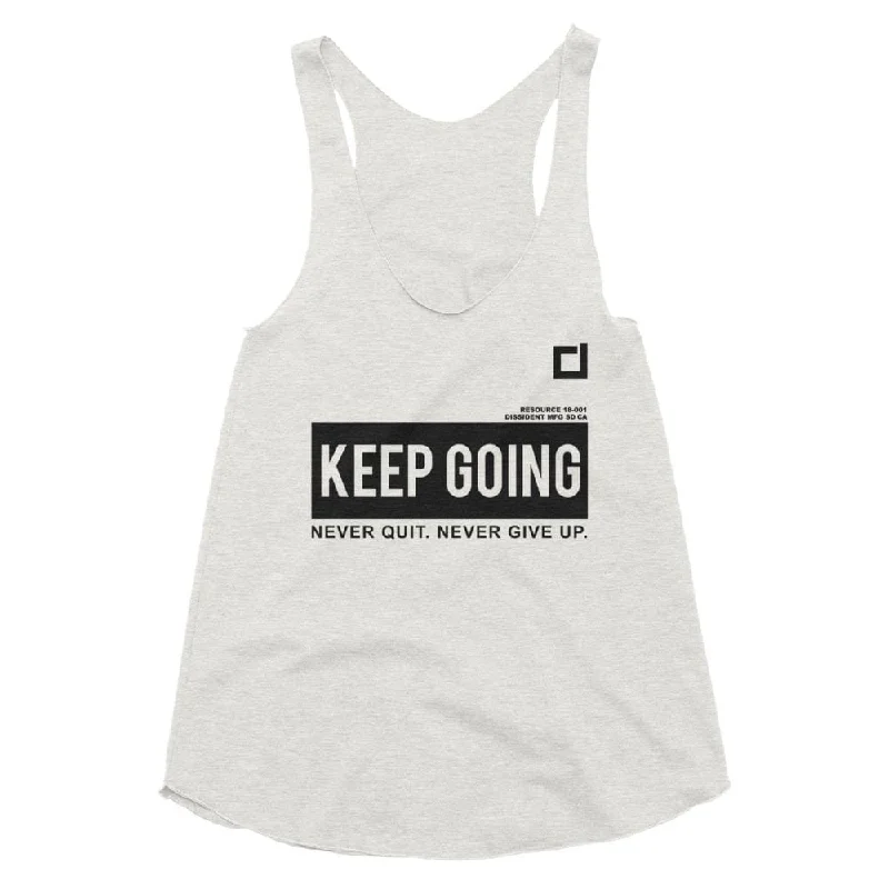 Keep Going Tri-Blend Racerback Tank