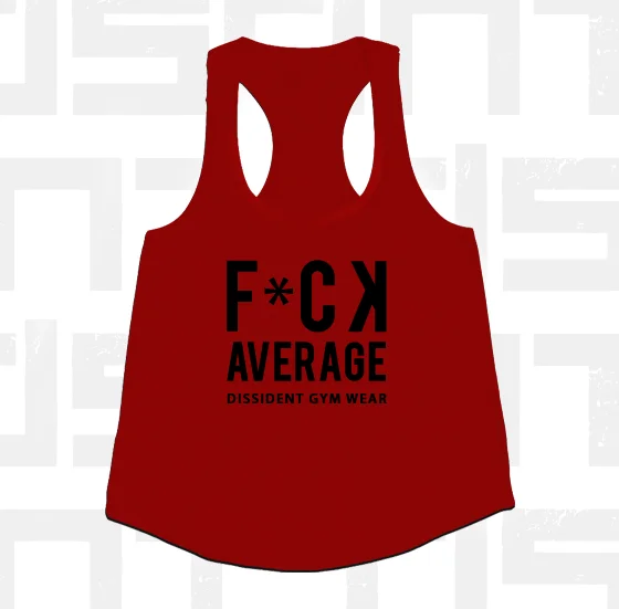 Ladies' Tank - F*CK AVERAGE - Red