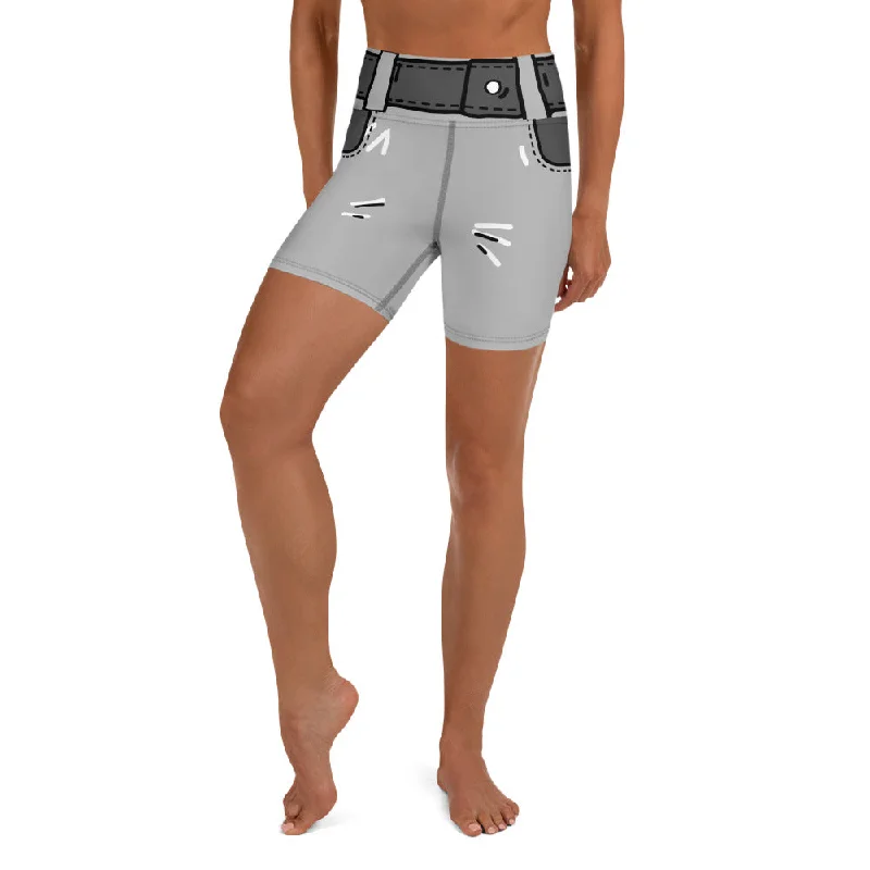 Cartoonized Monochrome Yoga Shorts