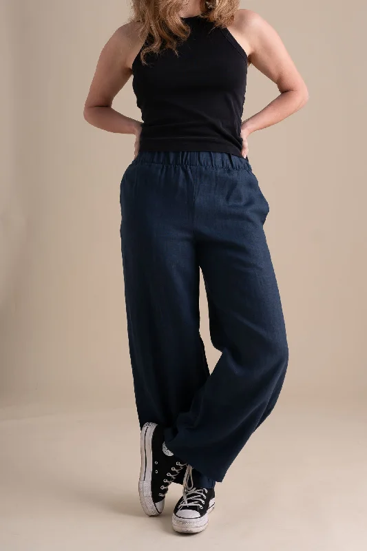 Crescent Moon Pants in Navy