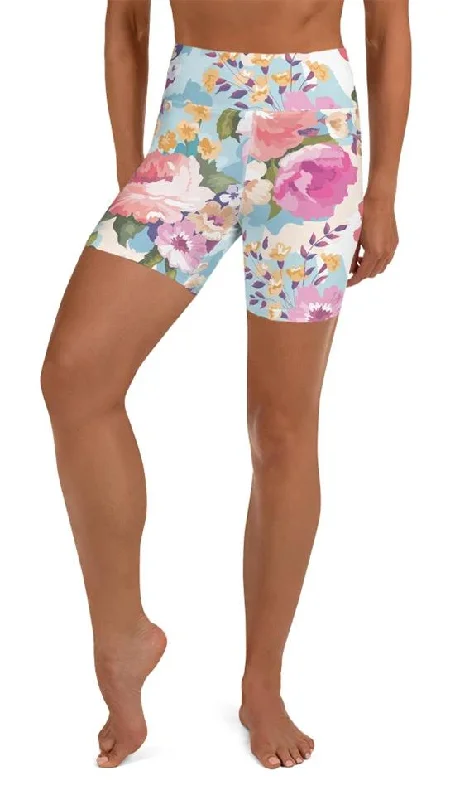 Flower Power Yoga Shorts