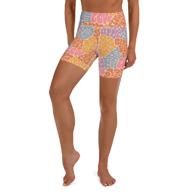 Groovy Hippie Yoga Shorts