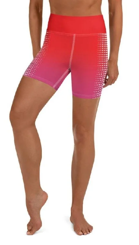 Hearts Optical Illusion Yoga Shorts