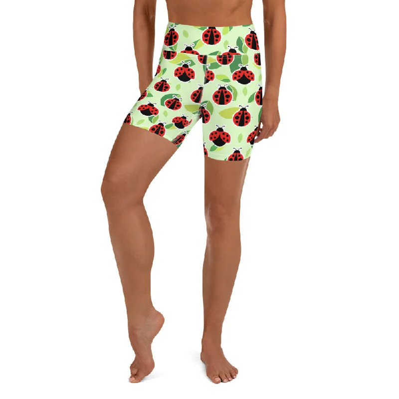 Ladybugs Yoga Shorts