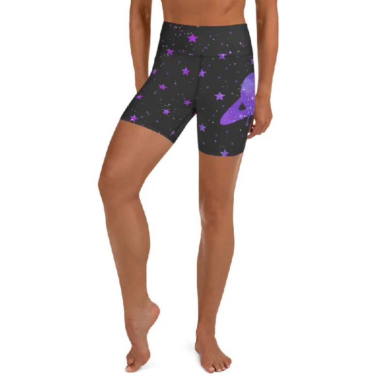 Melting Galaxy Yoga Shorts