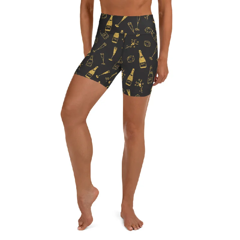 New Year Celebration Yoga Shorts