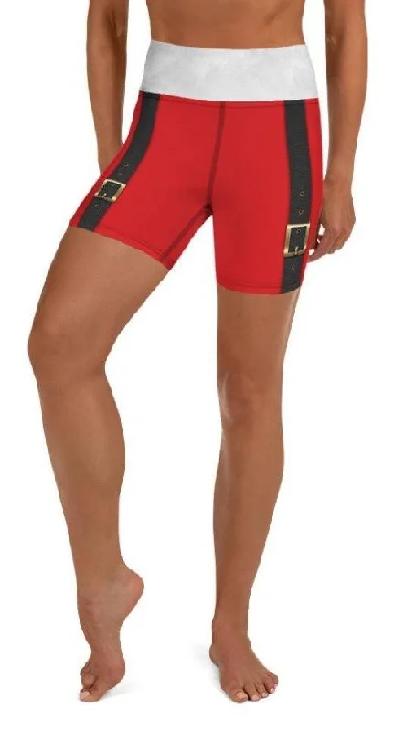 Santa Suspenders Yoga Shorts