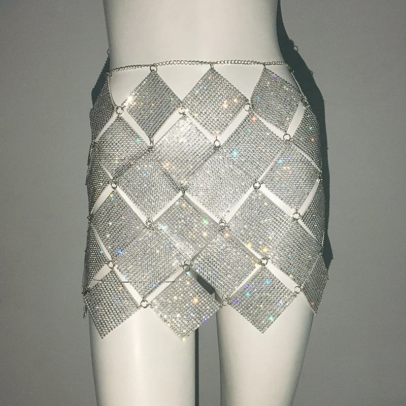 silver skirt