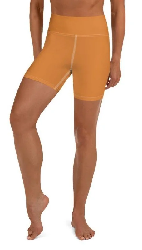 Tangerine Orange Yoga Shorts